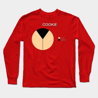 Cookie Pie Chart - How Much Fortune is in Your Cookie? Long Sleeve T-Shirt